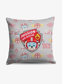 Paw Patrol Marshall Badge Pattern Throw Pillow