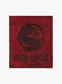 Mortal Kombat Logo Red Silk Touch Throw Blanket