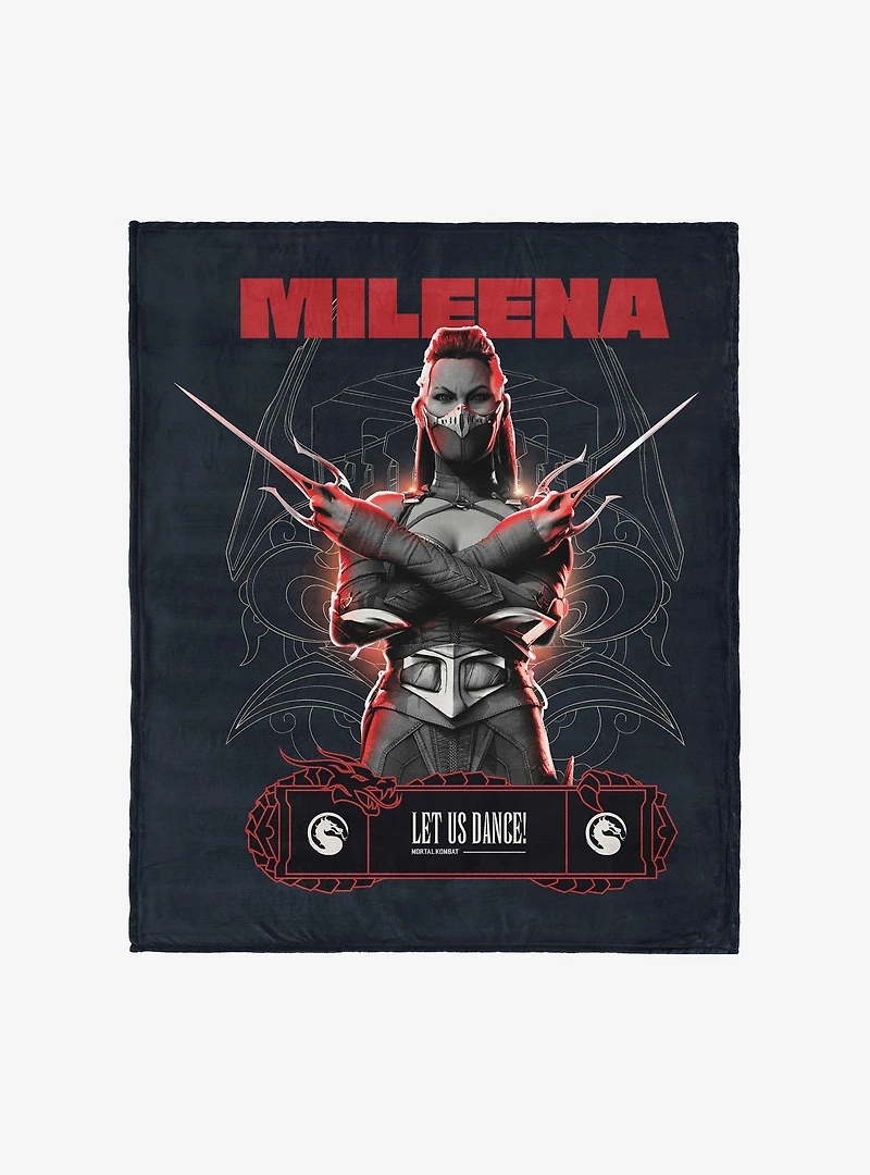 Mortal Kombat Mileena Let Us Dance Silk Touch Throw Blanket
