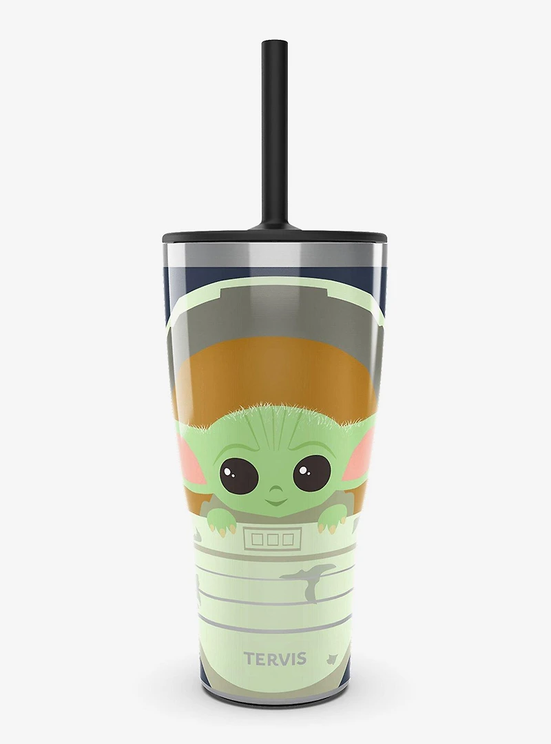 Star Wars The Mandalorian The Child in Carrier Triple Insulated Tumbler Travel Cup