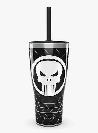 Marvel The Punisher Black Triple Insulated Tumbler Travel Cup