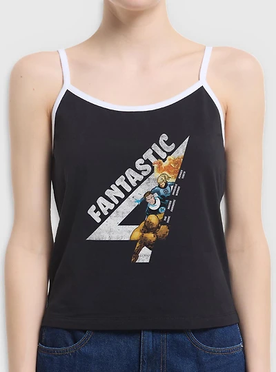 Marvel Fantastic Four Members Vintage Womens Cami Tank Top
