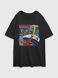 Marvel Fantastic Four Classic Comic Womens Oversized T-Shirt