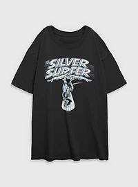 Marvel Fantastic Four The Silver Surfer Title Womens Oversized T-Shirt