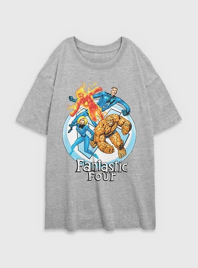 Marvel Fantastic Four Feelin' Womens Oversized T-Shirt