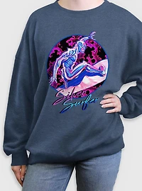 Marvel Fantastic Four Silver Surfer Classic Vibe Womens Oversized Sweatshirt