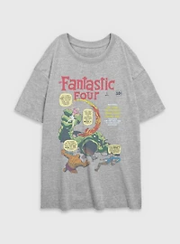 Marvel Fantastic Four Comic Vs Giganto Womens Oversized T-Shirt