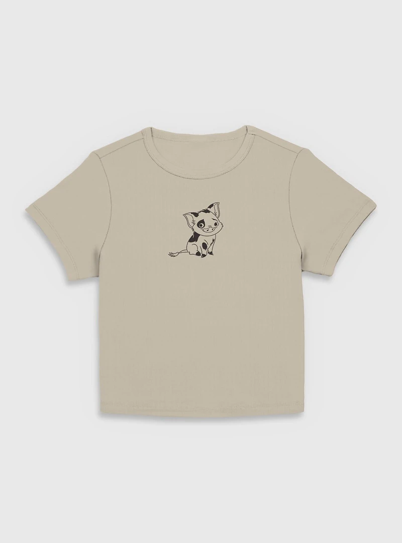 Disney Moana Pua Line Pocket  Women Baby T-Shirt