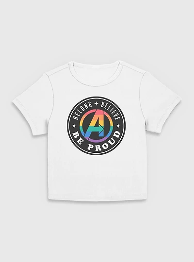 Marvel Belong Believe Be Proud  Women Baby T-Shirt