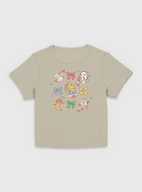 Rainbow Brite Cutie Bow Grid Women Baby T-Shirt