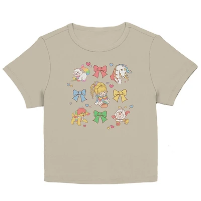 Rainbow Brite Cutie Bow Grid  Women Baby T-Shirt