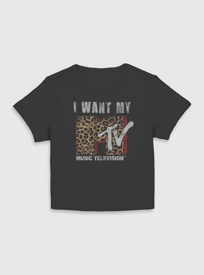 MTV Animal Print  Women Baby T-Shirt