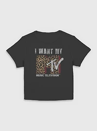 MTV Animal Print  Women Baby T-Shirt