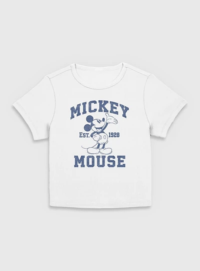 Disney Mickey Mouse Since 1928 Crop Women Baby T-Shirt