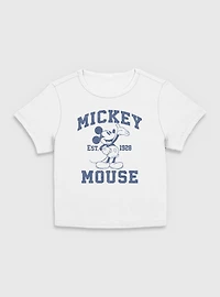 Disney Mickey Mouse Since 1928 Crop Women Baby T-Shirt