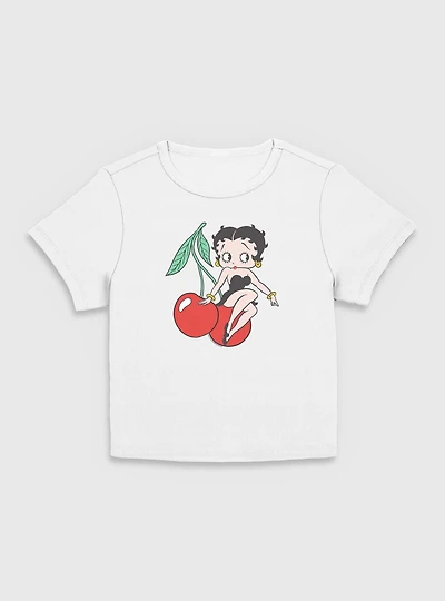Betty Boop Cherries Women Baby T-Shirt