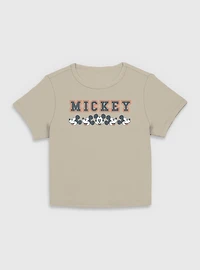 Disney Mickey Mouse Face Row  Women Baby T-Shirt