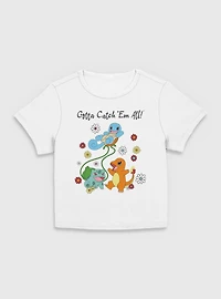 Pokemon Catch Em All Flowers Women Baby T-Shirt