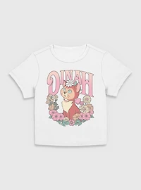Disney Alice Wonderland Dinah Floral Wreath Women Baby T-Shirt