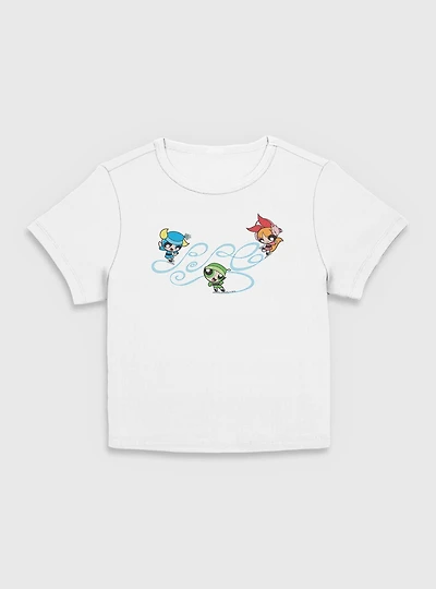 The Powerpuff Girls Playing On Ice  Women Baby T-Shirt