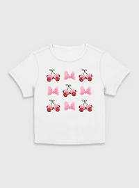 Disney Minnie Mouse Cherries And Bows Women Baby T-Shirt