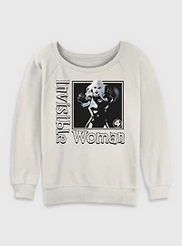 Marvel Fantastic Four Invisible Girl Pose Womens Slouchy Sweatshirt