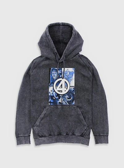 Marvel Fantastic Four Boxes Mineral Wash Hoodie