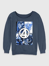 Marvel Fantastic Four Boxes Womens Slouchy Sweatshirt