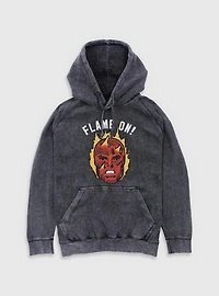 Marvel Fantastic Four Flame On Human Torch Mineral Wash Hoodie