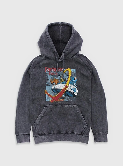 Marvel Fantastic Four Classic Comic Mineral Wash Hoodie