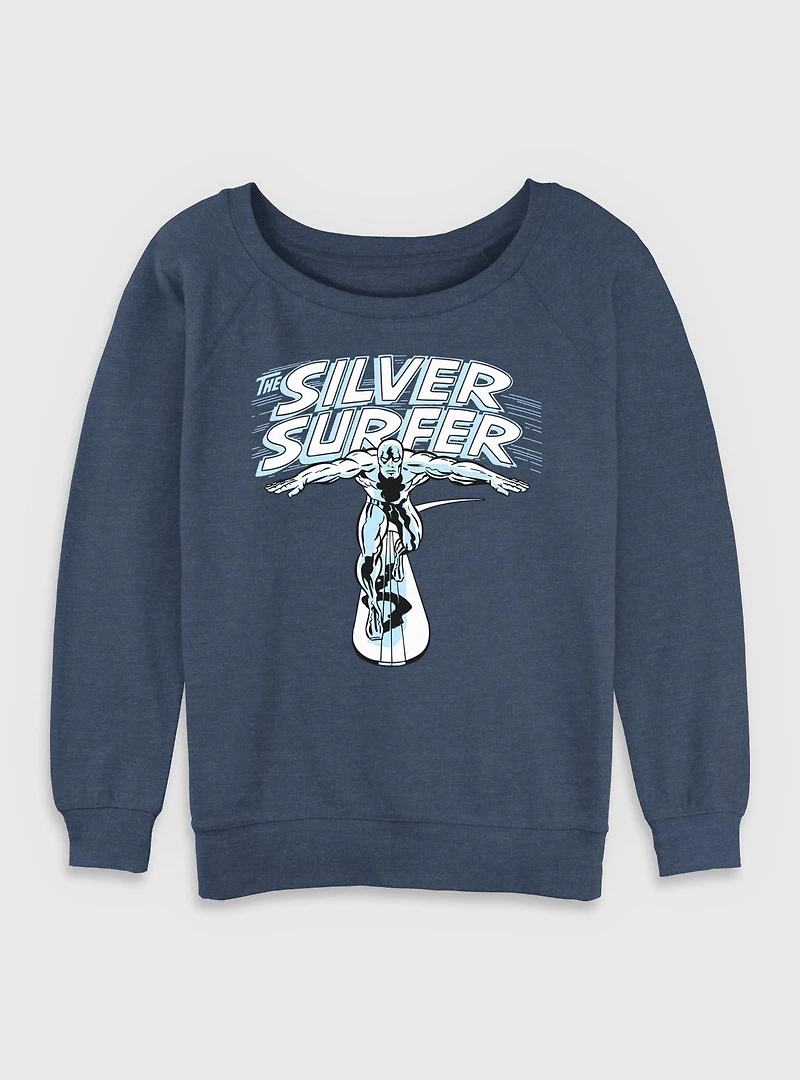 Marvel Fantastic Four The Silver Surfer Title Womens Slouchy Sweatshirt