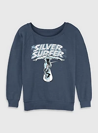 Marvel Fantastic Four The Silver Surfer Title Womens Slouchy Sweatshirt
