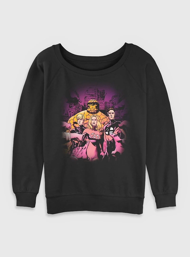 Marvel Fantastic Four Blame Womens Slouchy Sweatshirt