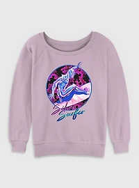 Marvel Fantastic Four Silver Surfer Classic Vibe Womens Slouchy Sweatshirt
