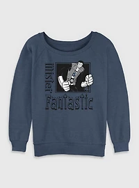 Marvel Fantastic Four Mr. Pose Womens Slouchy Sweatshirt