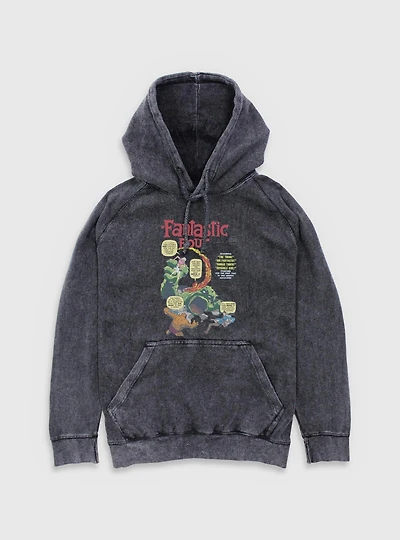 Marvel Fantastic Four Comic Vs Giganto Mineral Wash Hoodie