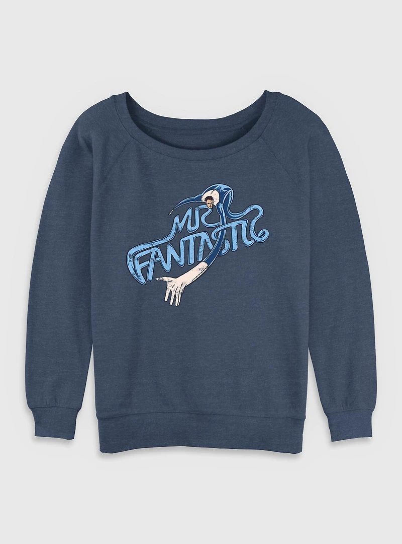 Marvel Fantastic Four Stretch Mr. Womens Slouchy Sweatshirt