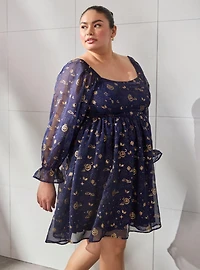 A Court of Thorns and Roses Icons Long Sleeve Plus Dress — BoxLunch Exclusive