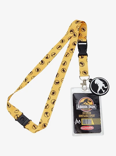Jurassic Park Dinosaur Allover Print Lanyard