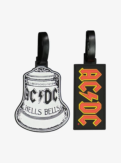 FUL AC/DC Logo & Hells Bells 2-Piece Luggage Tag Set