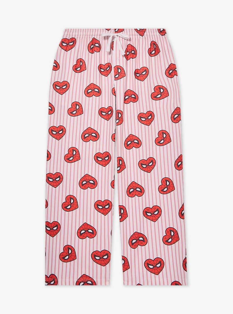 Marvel Spider-Man Hearts Allover Print Plus Sleep Pants - BoxLunch Exclusive