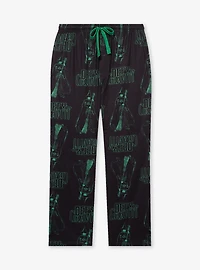 Wicked Elphaba Tonal Allover Print Plus Sleep Pants - BoxLunch Exclusive