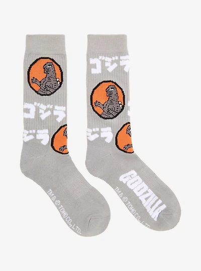 Godzilla Lettered Crew Socks - BoxLunch Exclusive