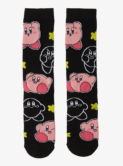 Nintendo Kirby Stars Allover Print Crew Socks