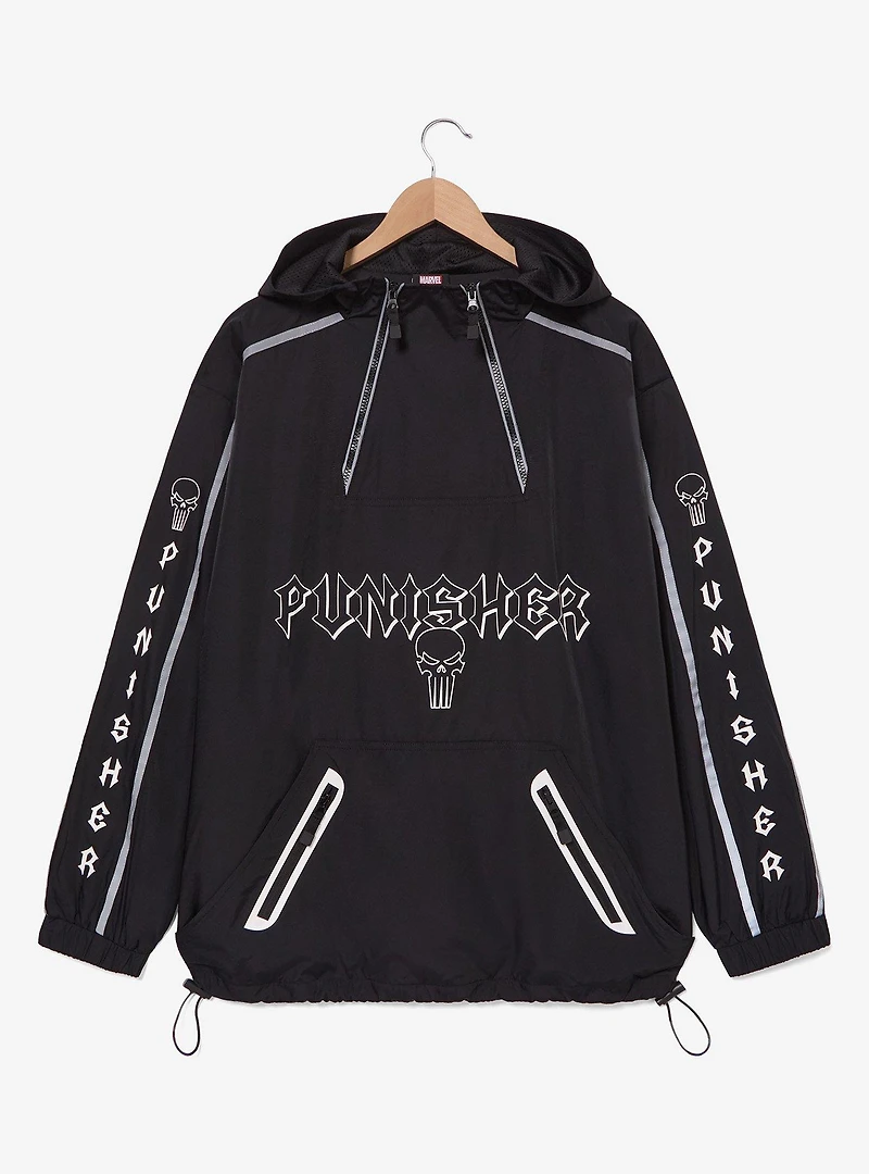 Marvel Punisher Black Windbreaker — BoxLunch Exclusive