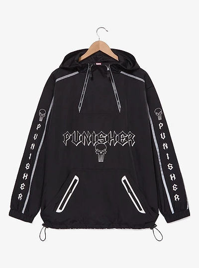 Marvel Punisher Black Windbreaker — BoxLunch Exclusive