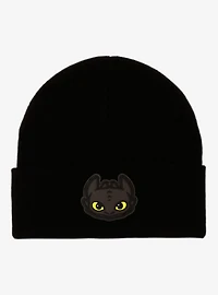 DreamWorks How To Train Your Dragon Toothless Rubber Patch Beanie — BoxLunch Exclusive