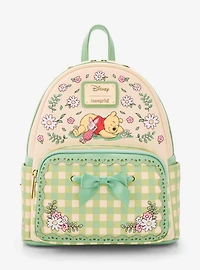 Loungefly Disney Winnie the Pooh Floral Gingham Mini Backpack - BoxLunch Exclusive