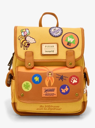 Loungefly Disney Pixar Up Patchwork Canvas Min Backpack - BoxLunch Exclusive