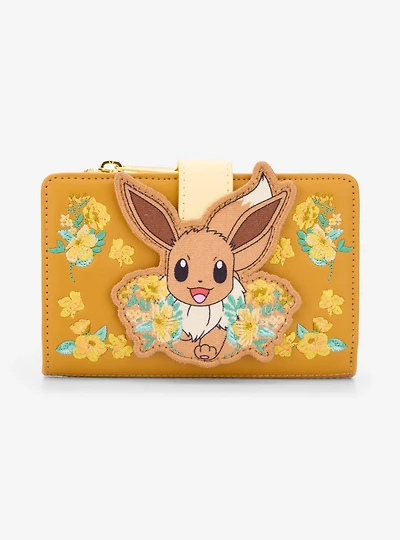 Loungefly Pokémon Eevee Floral Snap Wallet — BoxLunch Exclusive